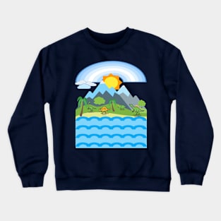 A classic minimalist dinosaur design Crewneck Sweatshirt